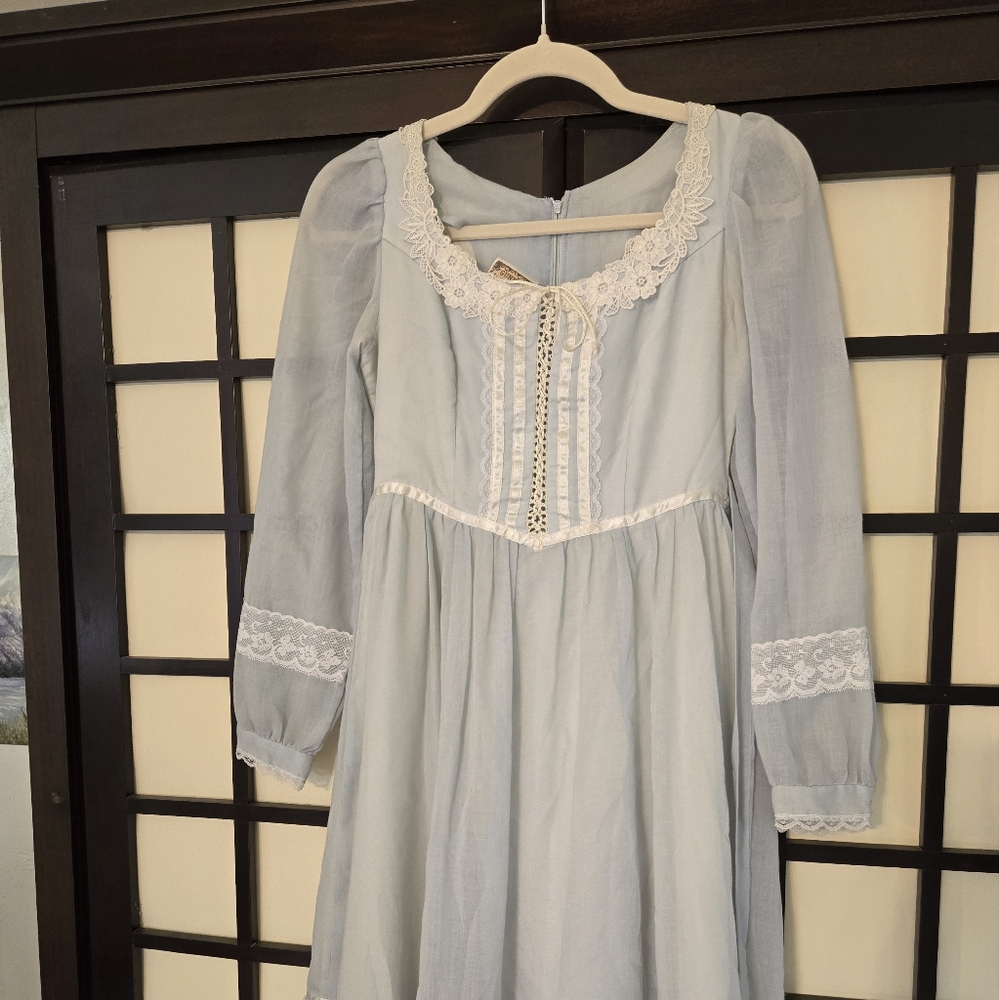 Light Blue Vintage 70's Gunne Sax Dress